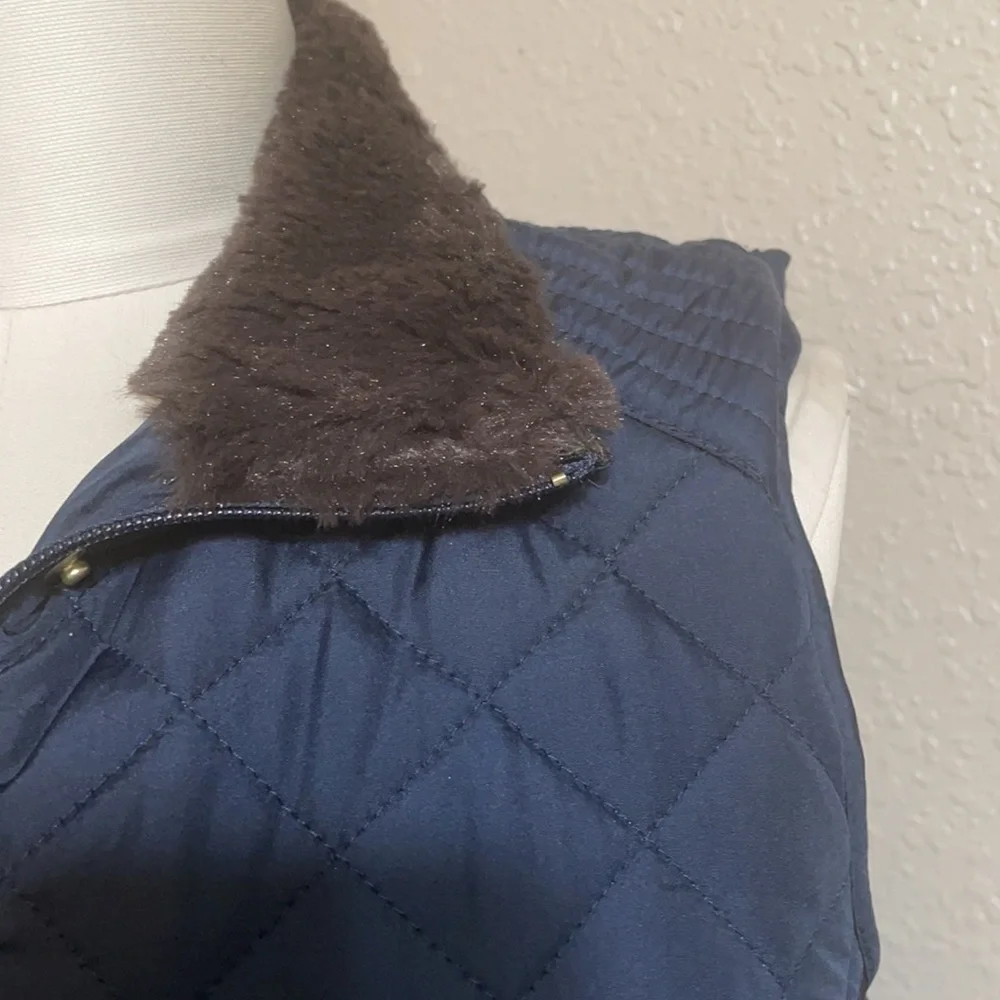 WEATHERPROOF | faux fur quilted vest - Picture 4 of 12
